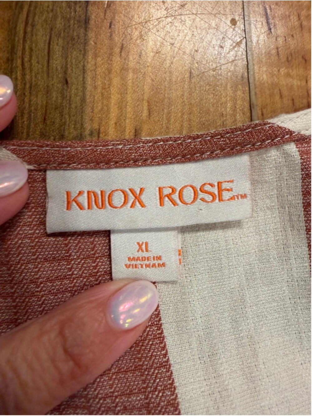 Knox Rose Maxi Wrap Dress XL Pink Cream Stripe Cotton Coastal Resort Tiered Pock - Picture 8 of 13